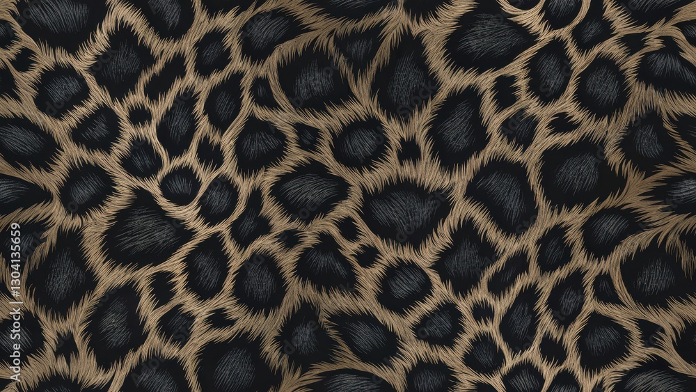 Poster seamless leopard skin texture animal print pattern resembling leopard fur on a textured background.