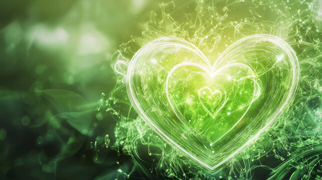 Heart-Shaped Leaves and Nature-Inspired Green Love