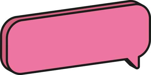 핑크 입체 말풍선