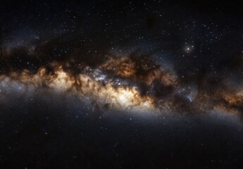 Obraz premium Stunning and Detailed View of a Spiral Galaxy in Deep Space with Stars and Cosmic Dust Creating a Mystical Atmosphere in the Universe