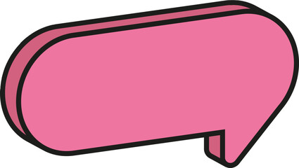 핑크 입체 말풍선