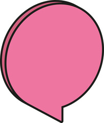 핑크 입체 말풍선