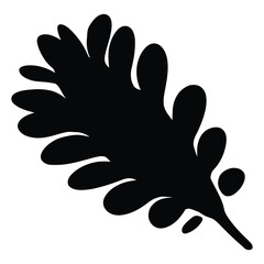 Obraz premium Mangrove Seed Pod Silhouette, Vector, Logo, White Background.