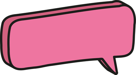 핑크 입체 말풍선