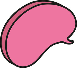 핑크 ,입체 ,말풍선