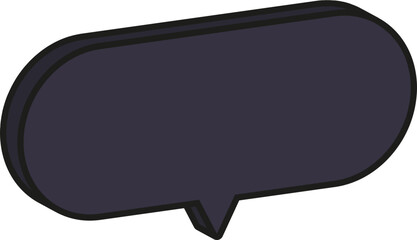 블랙 입체 말풍선