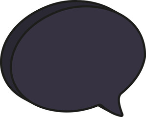 블랙 입체 말풍선