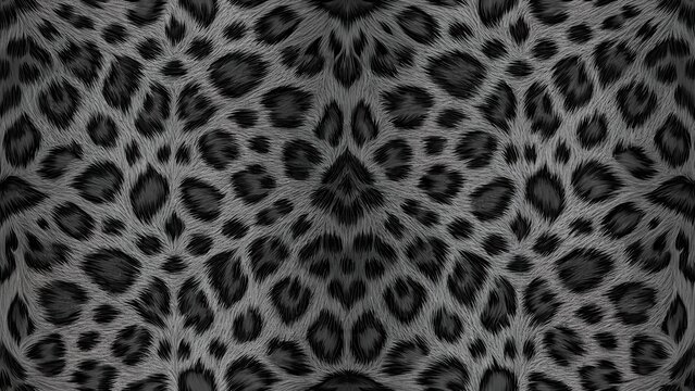 Seamless Leopard skin texture Black and gray leopard print pattern with a textured appearance.