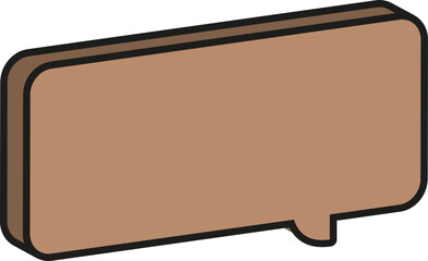 베이지 입체 말풍선