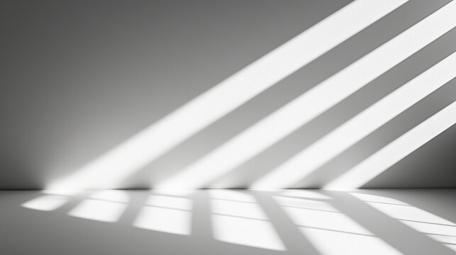 delicate soft paralell shadows on uniform grey flat background