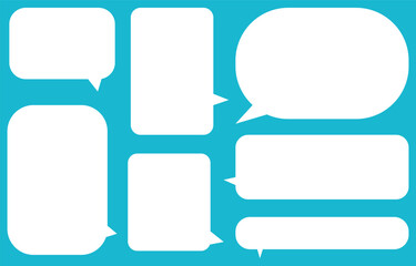 Speech bubble balloon shapes collection. Set of speech bubble in a flat design, Vector Eps 10