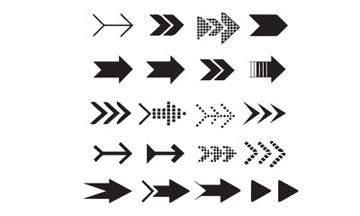 Arrow icon set 