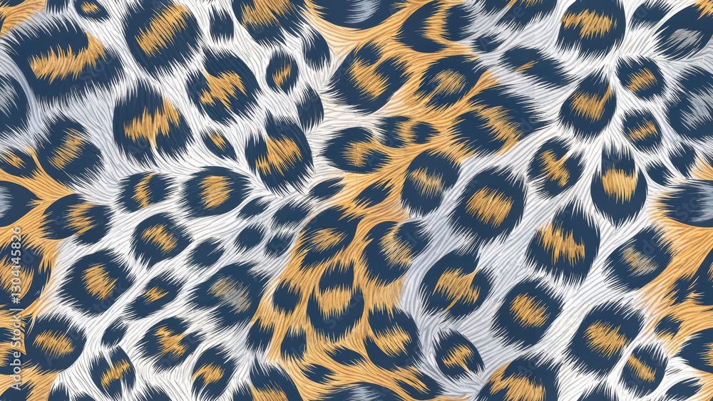 Poster seamless leopard skin texture colorful leopard print pattern creating a vibrant, textured background