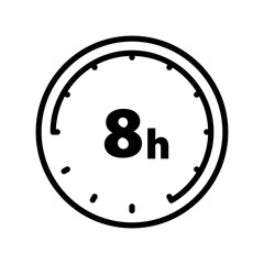 8 hours icon.