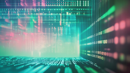 Obraz premium abstract futuristic binary code background