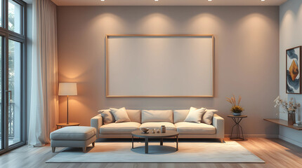  mockup frame in a living room interior, delicate watercolor painting, ethereal spiritual vibe, light aura, mystical feeling, translucent washes, fluid brushstrokes