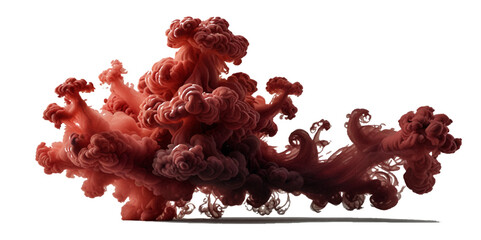 Digital red smoke art on  background Fog or smoke isolated special .mist or smog background