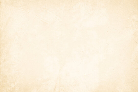 Colour old concrete wall texture background. Close up retro plain cream color cement wall background texture. Design paper vintage parchment element.
