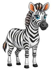 zebra isolated on white