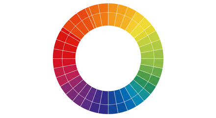 Fototapeta premium Vibrant rainbow color wheel radiates brightly. AI Generated