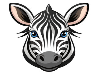zebra head vector