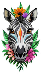 vector illustration of a zebra