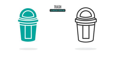 Illustration symbol. Trash abstract illustration design. Stock vector icon.