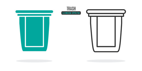 Illustration symbol. Trash abstract illustration design. Stock vector icon.