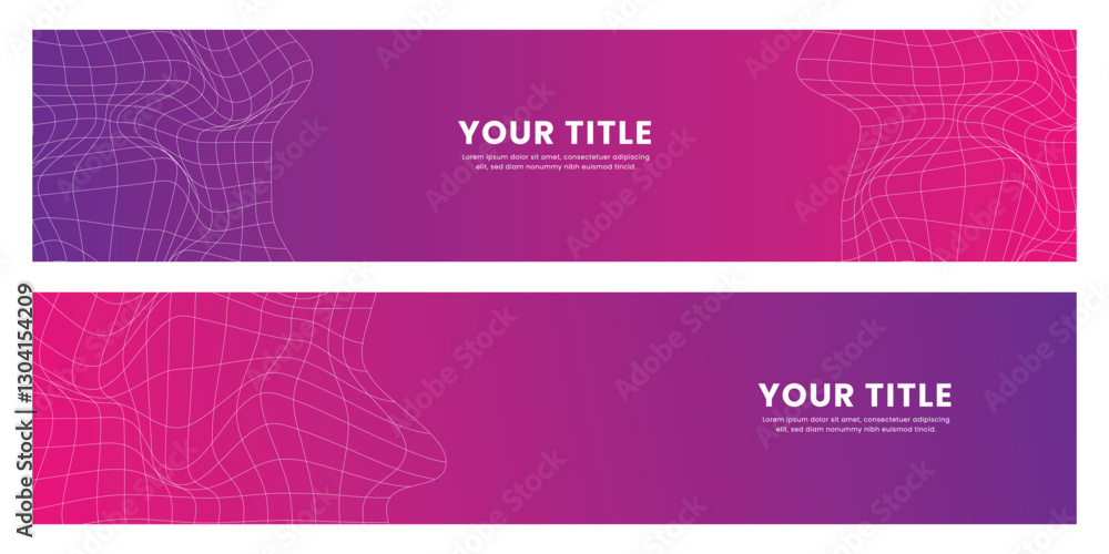 Poster modern gradient banner set vector background templates