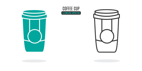 Illustration symbol. Coffee cup abstract illustration design. Stock vector icon.