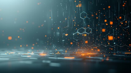 Dynamic digital data visualization virtual environment abstract art futuristic technology digital space concept of innovation and connectivity