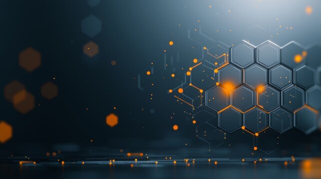 Dynamic technology visuals illustrating hexagonal patterns digital environment abstract graphic design creative perspective futuristic concept