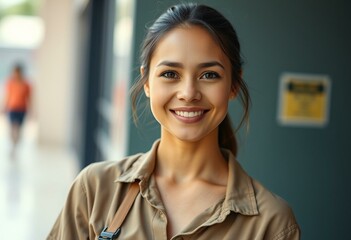 Obraz premium Warm-hearted female community volunteer portrait