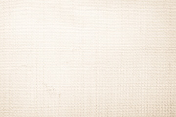 Brown sackcloth woven texture background in natural pattern. Jute hessian burlap, linen background in light beige cream color blank. Weaving canvas fiber line cotton cloth textured as organic.