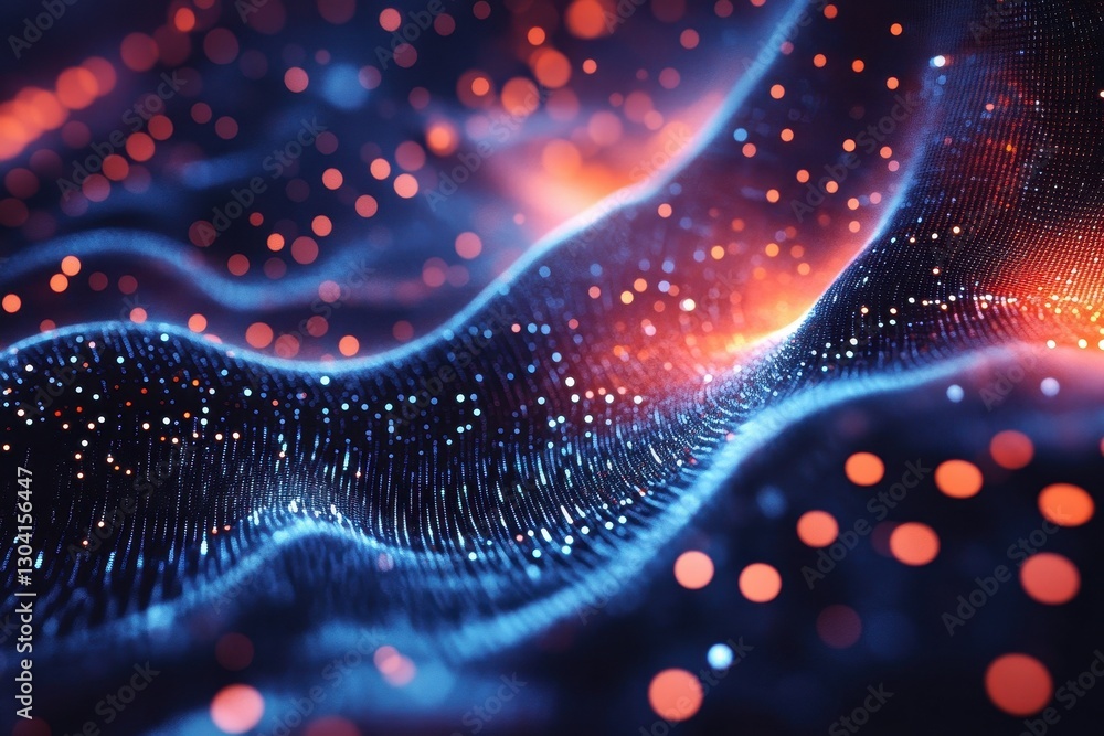 Poster futuristic abstract background representing technological processes and artificial intelligence