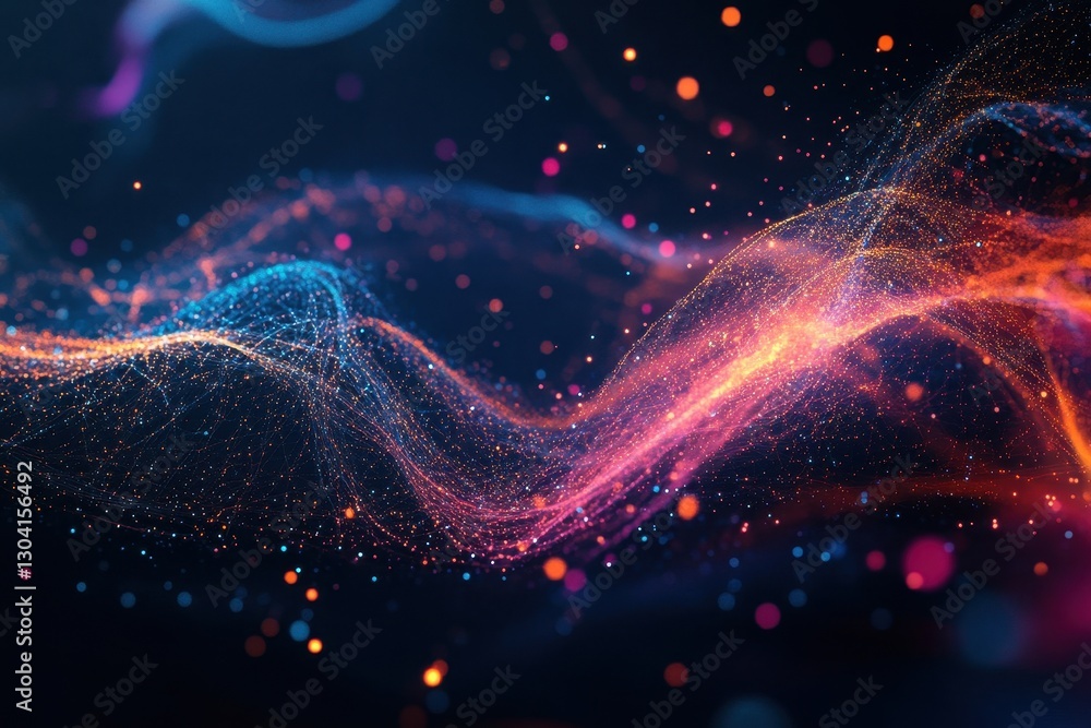 Poster a dynamic digital backdrop symbolizing neural networks, data storage, and ai innovation