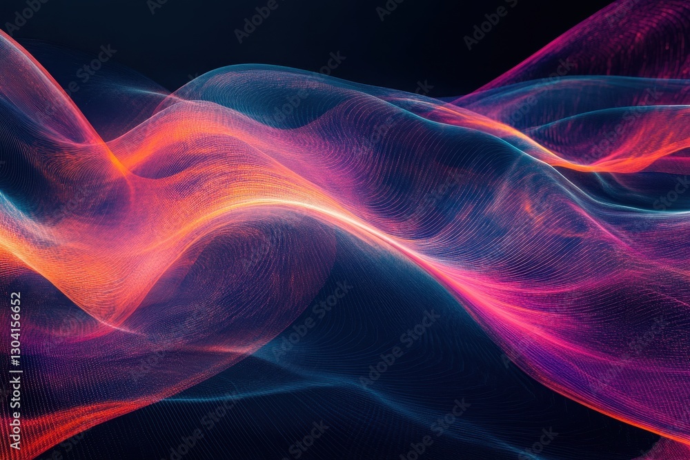 Poster a glowing abstract network illustrating artificial intelligence and machine learning systems