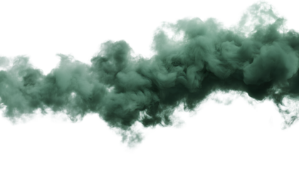  Green smoke cloud PNG, green color, isolated on a transparent background, PNG