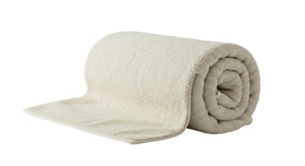Soft cream towel neatly rolled serene ambiance. AI Generated