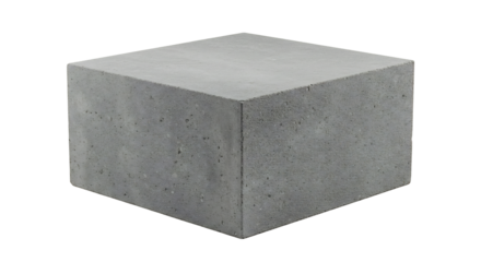 Grey Concrete Cube Minimalist Studio Shot. AI Generated