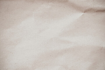 Old paper vintage texture surface for background. Recycle pale brown paper crumpled texture, Cream color recycled kraft paper texture blank with copy space for text.