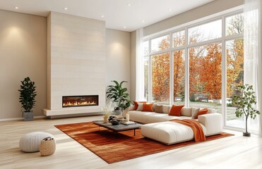 Autumn Living Room Interior Design