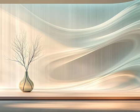 Elegant vase with minimalist decor.