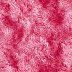 Fototapeta premium Seamless pink fluffy fur pattern background