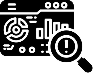 Market Risk Icon in Glyph Style. Simple Vector Design. Simple Vector Glyph Icon