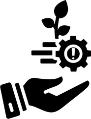 Investment Risk Management Icon in Glyph Style. Simple Vector Design. Simple Vector Glyph Icon