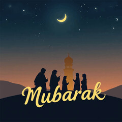 eid mubarak vector