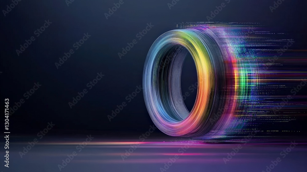 Aufkleber abstract colorful tire design with motion blur and dynamic effects