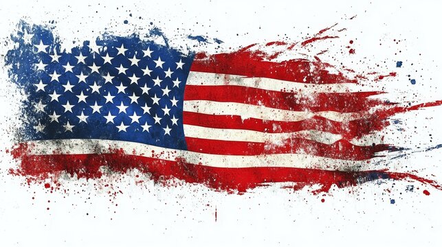 Distressed American Flag Artwork