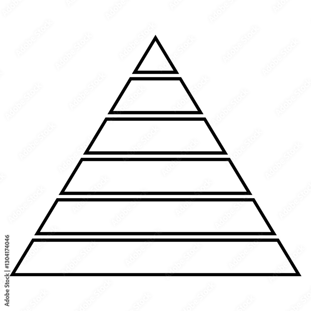 Poster Sleek Black Pyramid Chart Hierarchical Design in Simple Outline